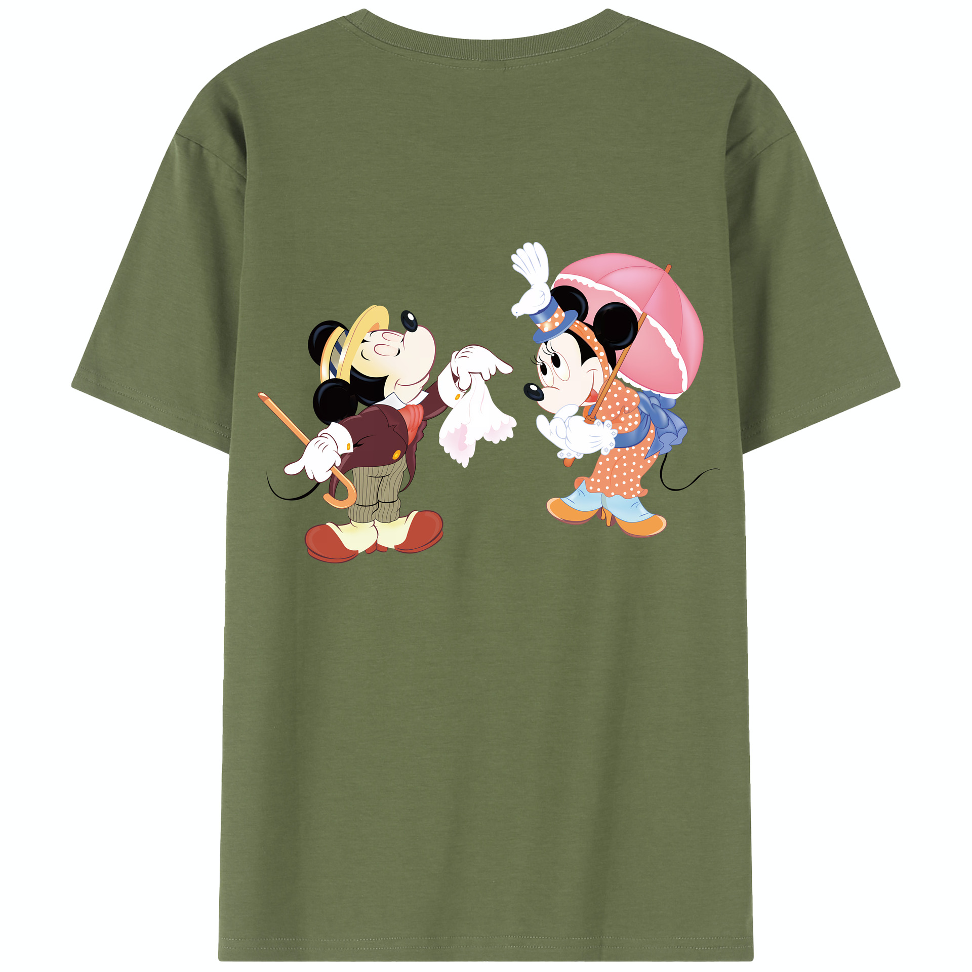 （画像用） ミッキーマウス Mickey Mouse 綿100％半袖Tシャツ（背面プリント）